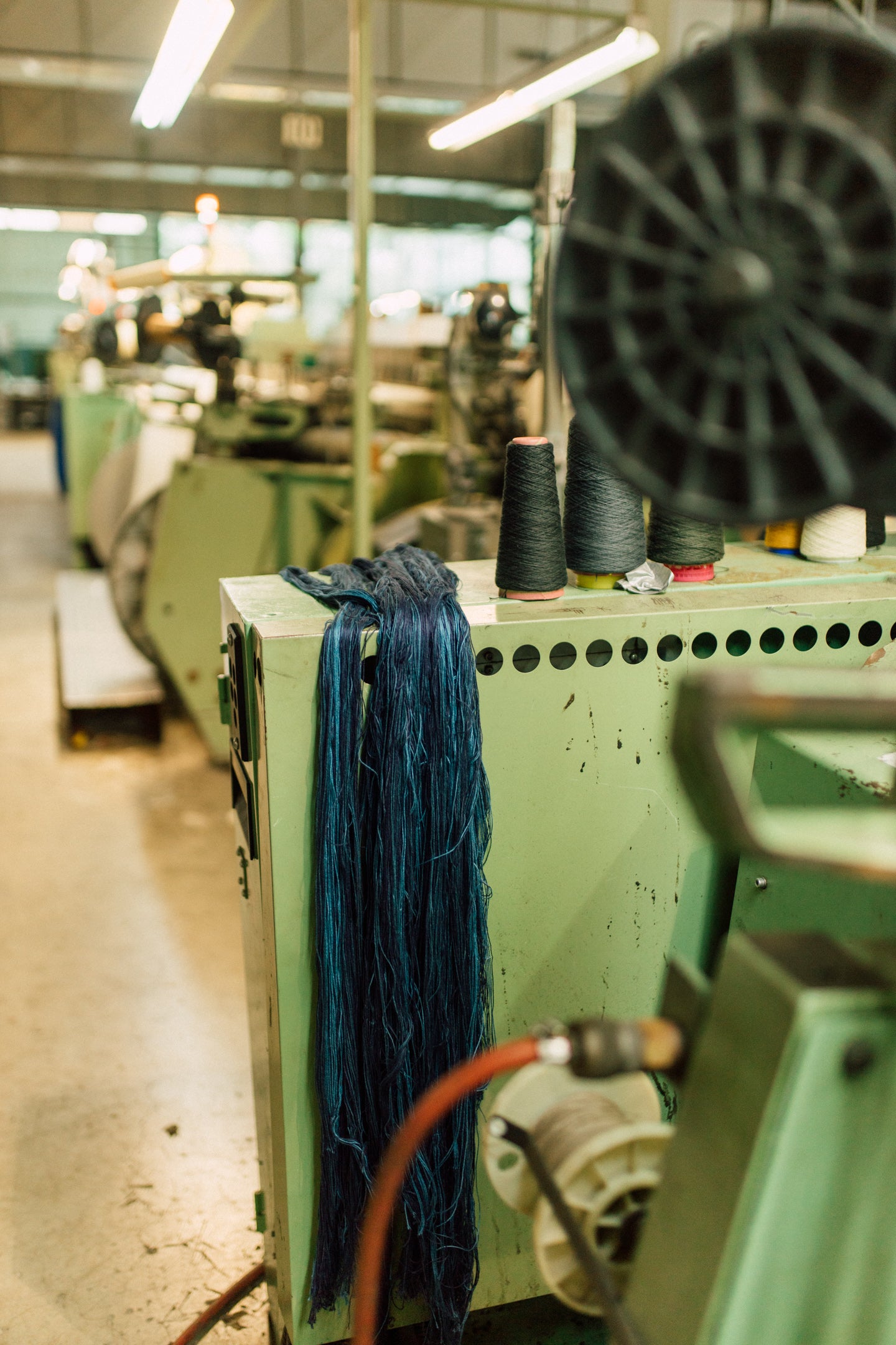 A weaving machine.